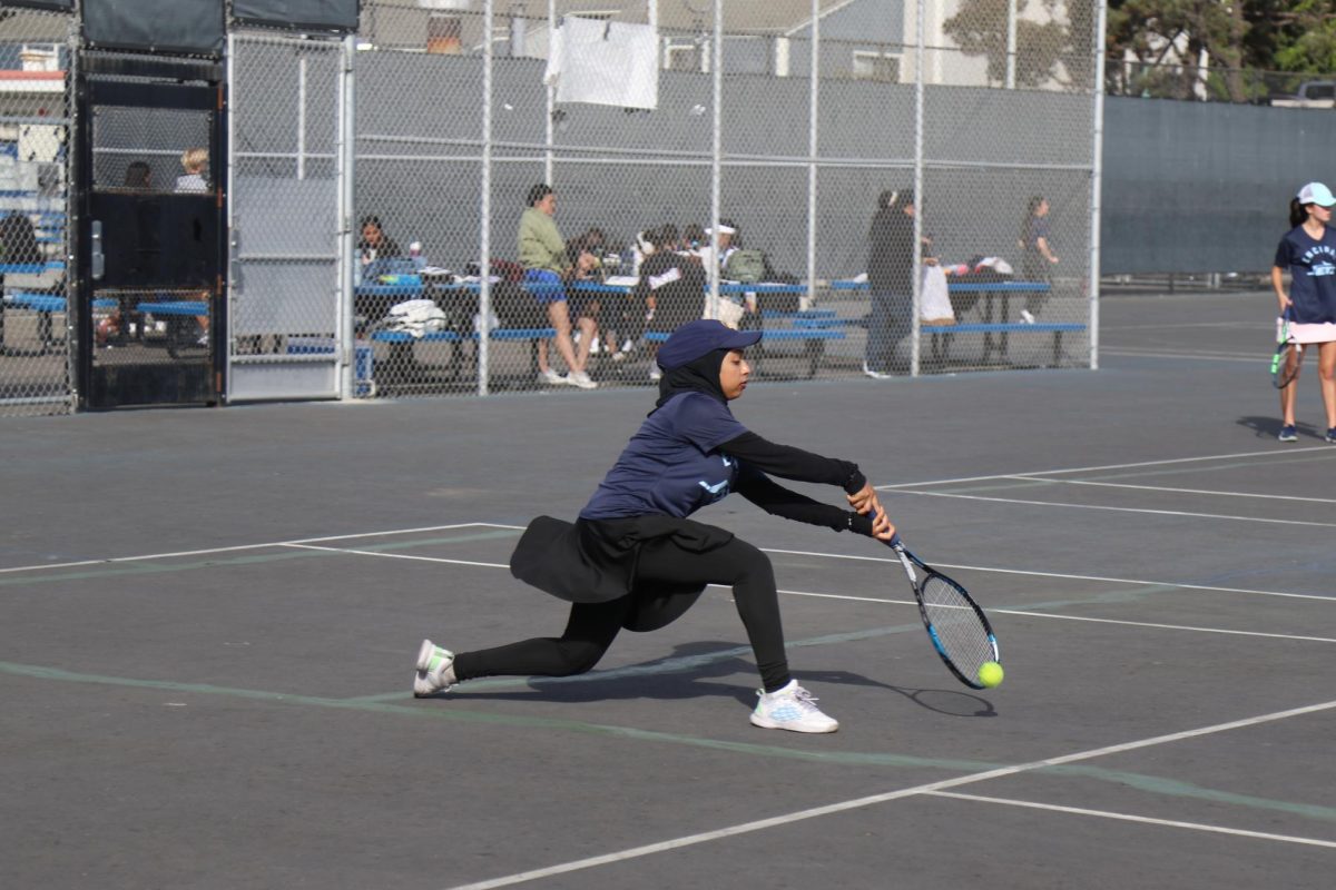 Ibrahim defeates Mt. Eden's Scarleth Villareal 6-0, 6-1 on Oct. 2.