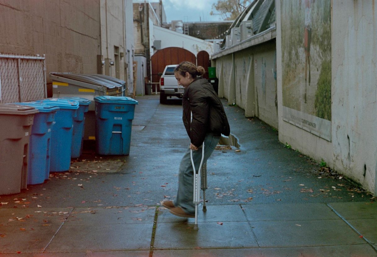 Sophomore Luisa Ruelos was recently injured from gymnastics, left reliant on crutches to navigate the world for months. 