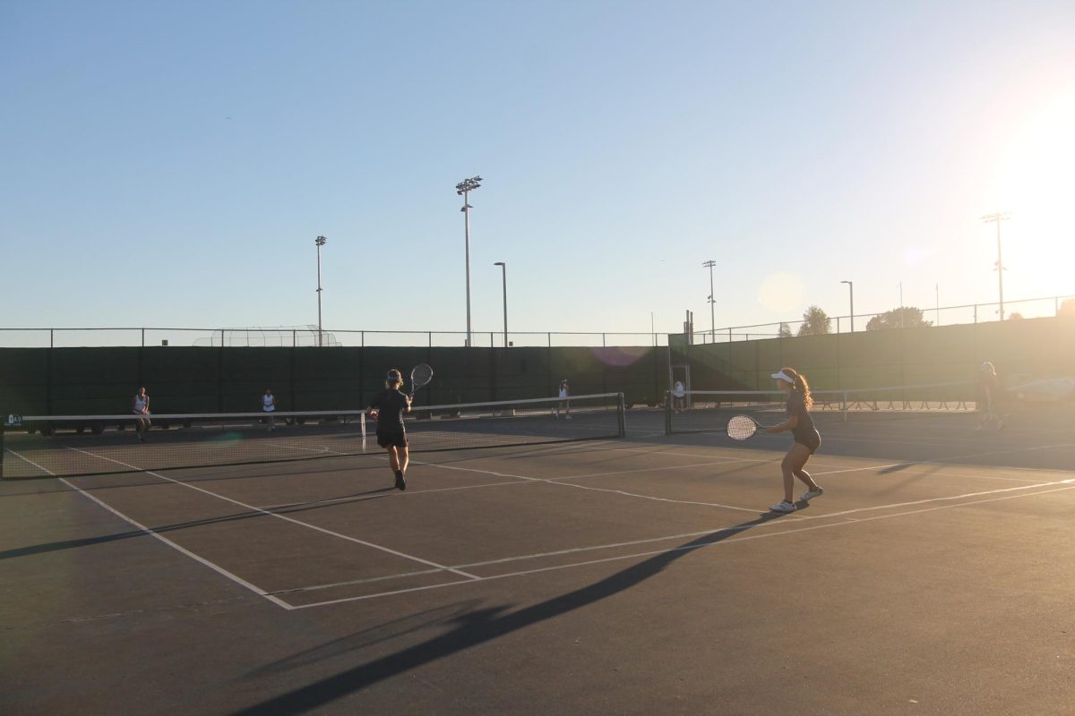Students participating in Tennis at Encinal.