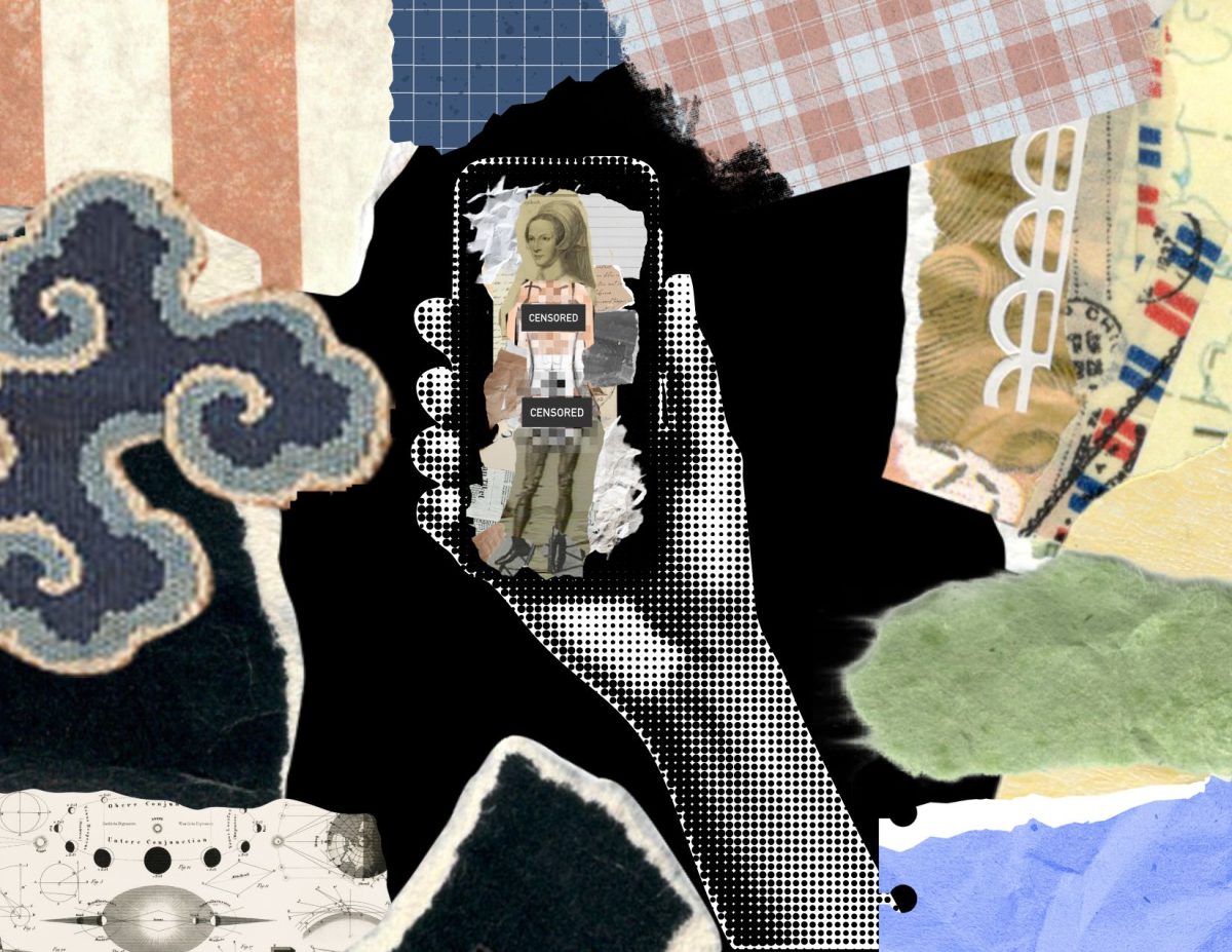 Graphic made on Canva to depict how AI splashes many already existing images together to create a new one, uploaded March 6, 2026.