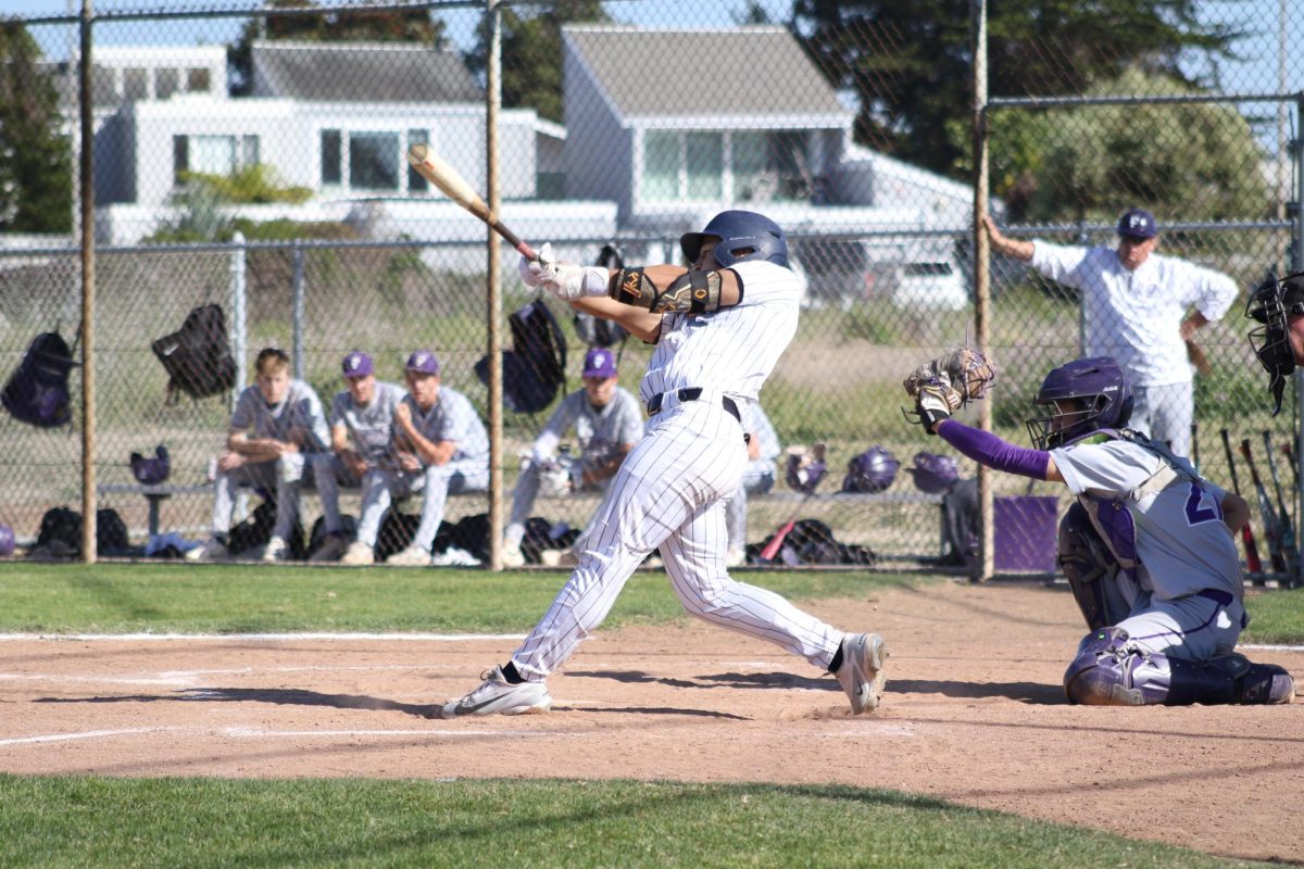 Kainoa Otenbriet takes a cut against San Leandro on March 4, 2026. The Jets won 7-6