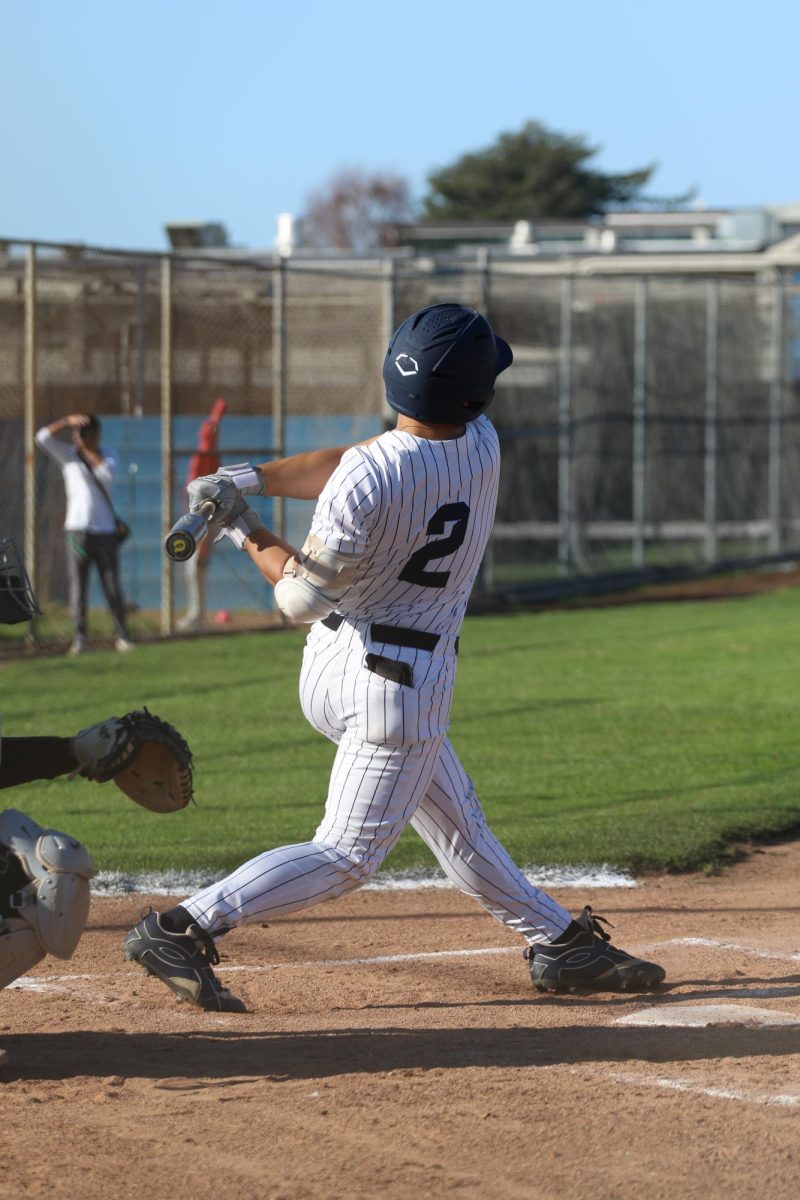 Kainoa Otenbriet takes a cut against San Leandro on March 4, 2026. The Jets won 7-6