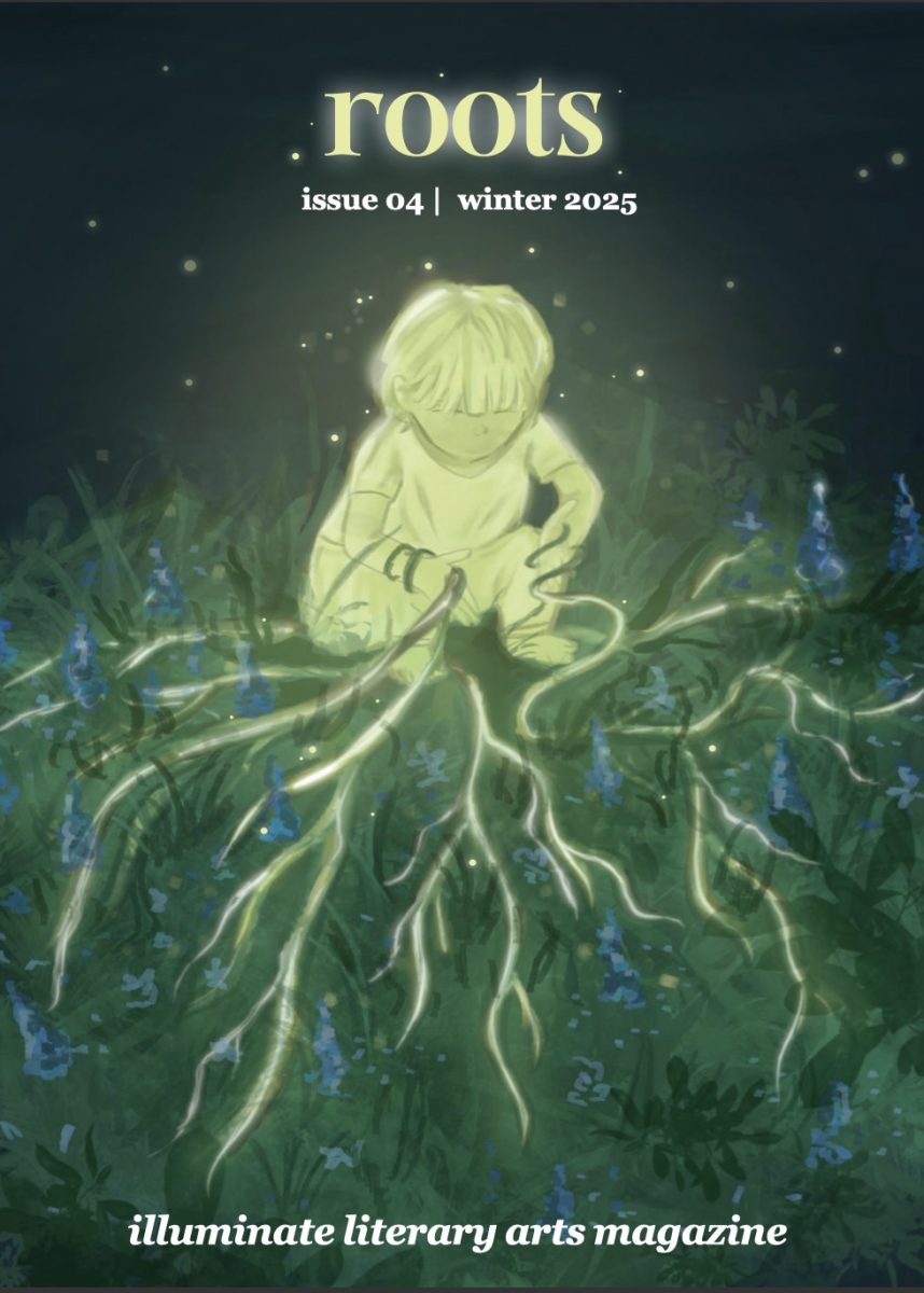 Cover photo of Illuminate Arts magazine's last issue, "Roots", released at the end of 2025.