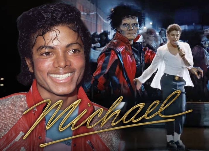 Graphic depicting Michael Jackson's thriller music video in comparison to Jaafar Jackson's performance.